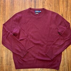Cashmere Polo by Ralph Lauren Men's size large Burgundy Sweater